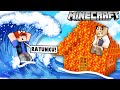 DOM Z LAWY VS TSUNAMI WODY - MINECRAFT TSUNAMI CHALLENGE | Vito i Bella