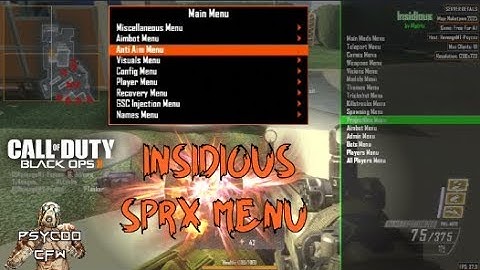 🔵[Bo2/sprx] Insidious Non, Host, Pre menu *UPDATE* ( Radar, Gsc Injector, Zone Editor) + Download