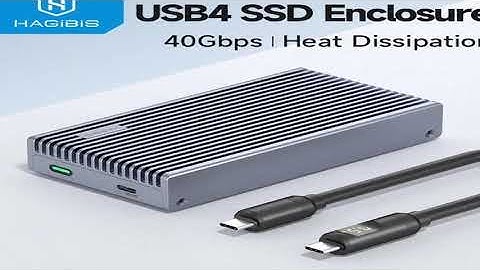 A must-have product! Hagibis 40Gbps USB4 M.2 NVMe SSD Enclosure With LED Display USB4 Cable for Th