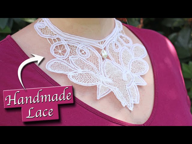 Making a Needle Lace Collar ||  Worth Gown Project