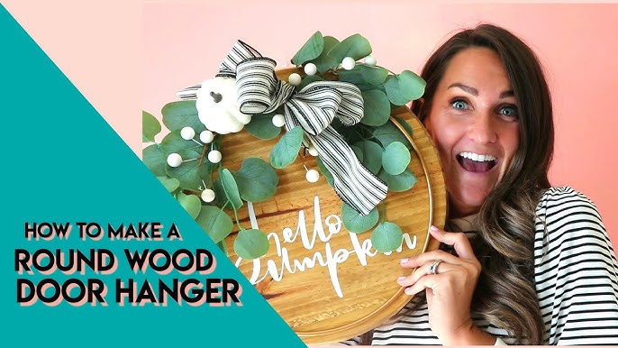 How To Make A Round Wood Door Hanger From Start To Finish Youtube
