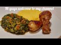 Zimbabwean food yellow sadzachicken muriwogreen vegetables