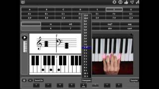 Video thumbnail of "How to learn piano chord charts using "120 Piano Chords" app"