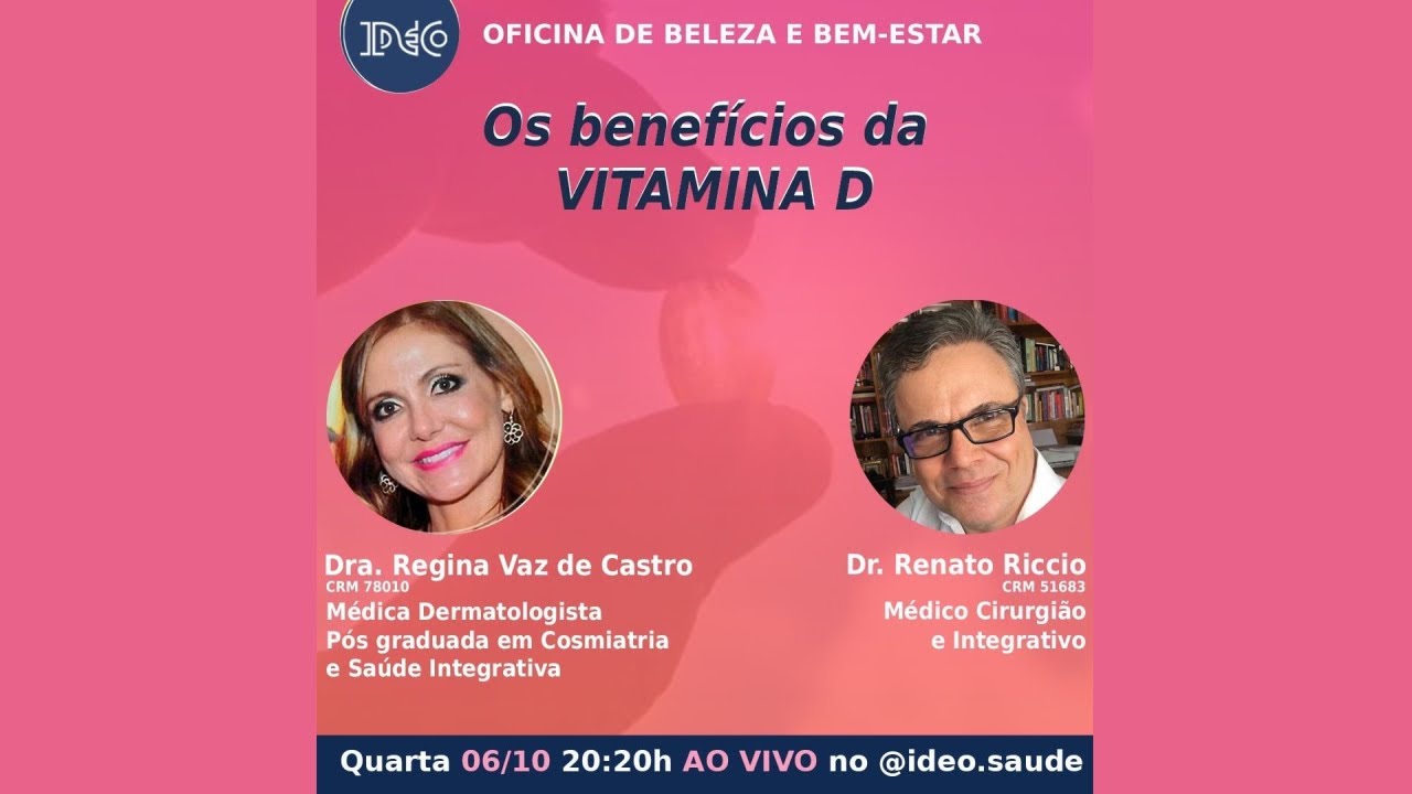 #96 - O benefício da Vitamina D. Live de 06/10/21 com Dr. Renato Riccio.