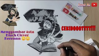 Menggambar Asta Black Clover Menggunakan Pensil