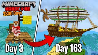 I Built an INSANE Flying Ship in Minecraft Hardcore
