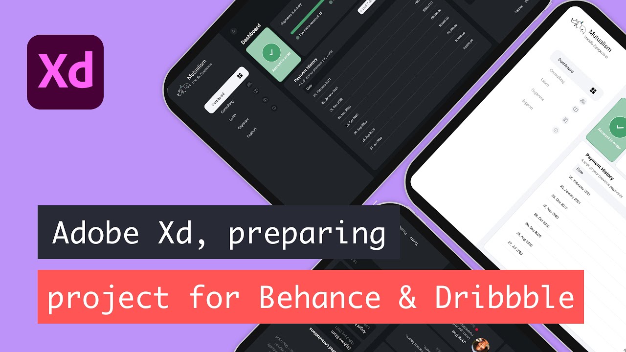 Adobe Xd, Preparing Project For Behance And Dribbble