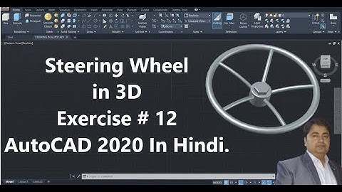 Steering Wheel Model in AutoCAD 2020 in 3D.