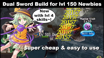 SUPER CHEAP Dual Sword Build for Newbies! WITH Lvl 4 Skills! | Toram Online