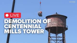 LIVE Centennial Mills water tower ahead of controlled detonation