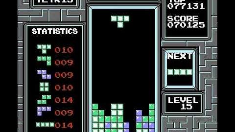 NES Tetris my first 100k - 121965 PB (Level 15)