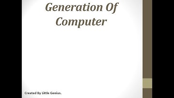 Generations Of Computers - Made By Little Genius