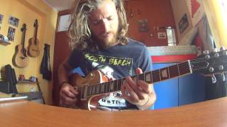 Video thumbnail of "Rino Gaetano - A mano a mano - Sax Solo - Guitar cover(Sony HDR-AS20)"