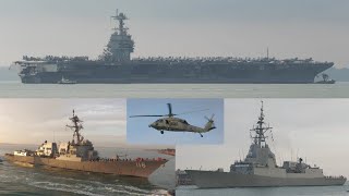 New supercarrier USS Gerald R Ford arrives in UK with NATO warships