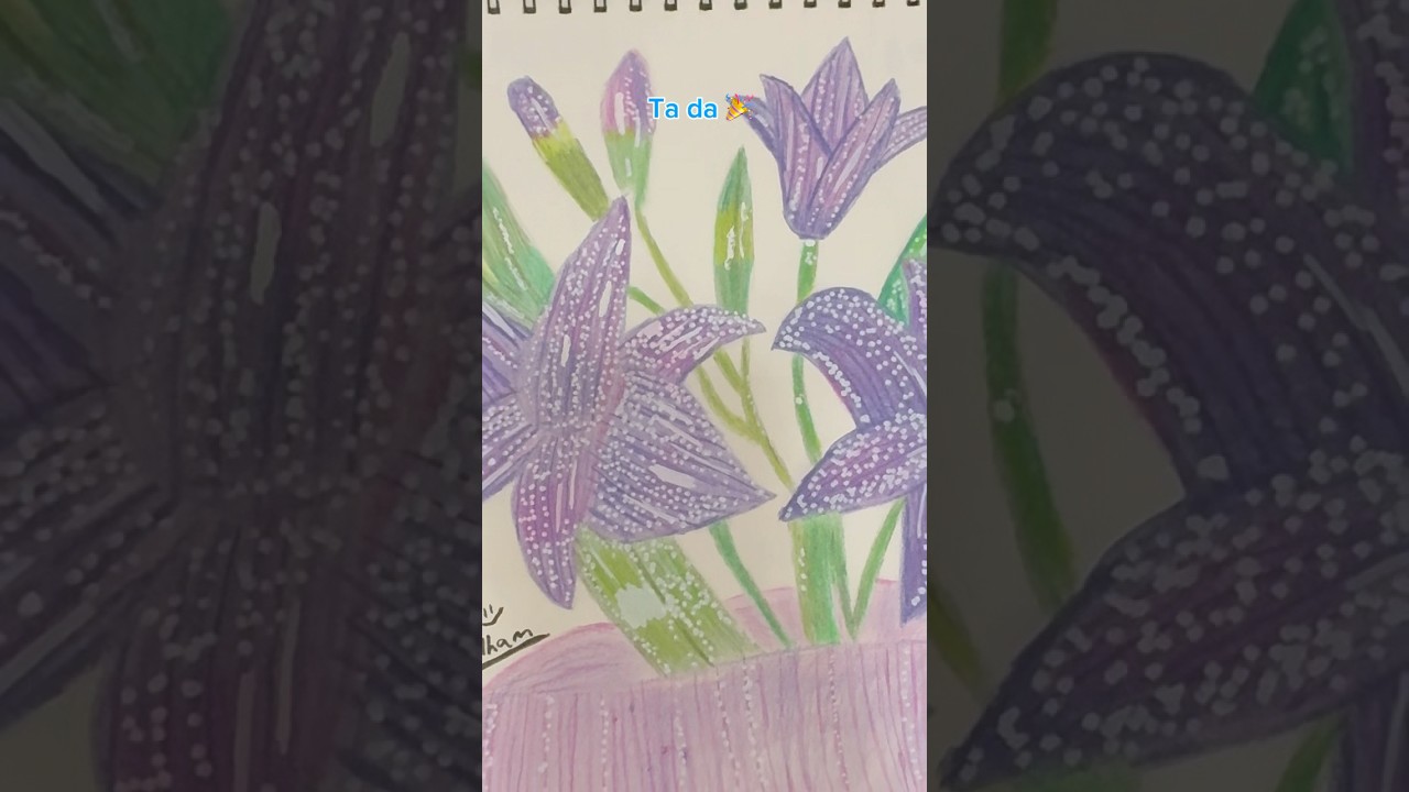 Drawing Purple Flower 💜✨🪻|| 