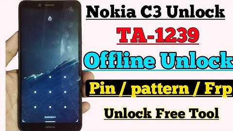 Nokia C3 Ta-1239 Pin Pattern Unlock | Just 1 Click | Without Flashing