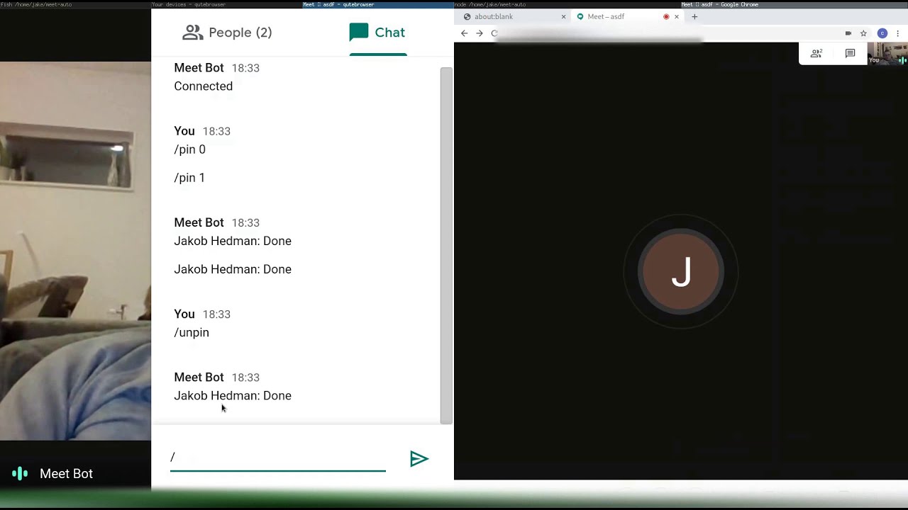 Unattended Google Meet bot YouTube
