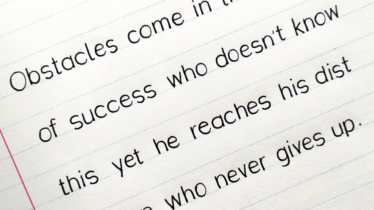 Simple Handwriting in English | English Handwriting With Ball Pen - YouTube