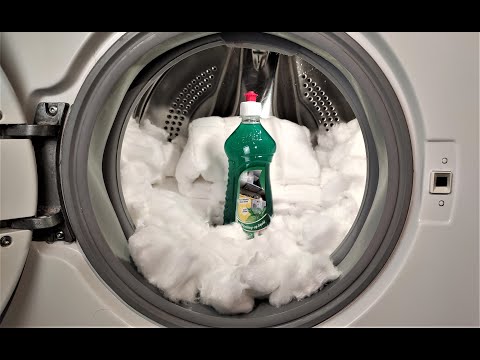 Experiment - Cotton and Dishwashing liquid - in a Washing Machine