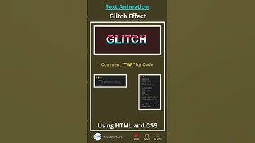 Create a Professional Animated Glitch effect | HTML and CSS #html #css