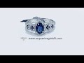 Vosamz   anello in oro diamanti e zaffiri amalfi crusado   gold ring diamonds and sapphire   goldr