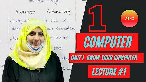 Computer Class 1, Unit 1, Lecture 1|Know Your Computer. ASHC.