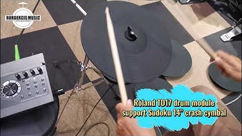 Roland TD17 support 14" crash cymbal
