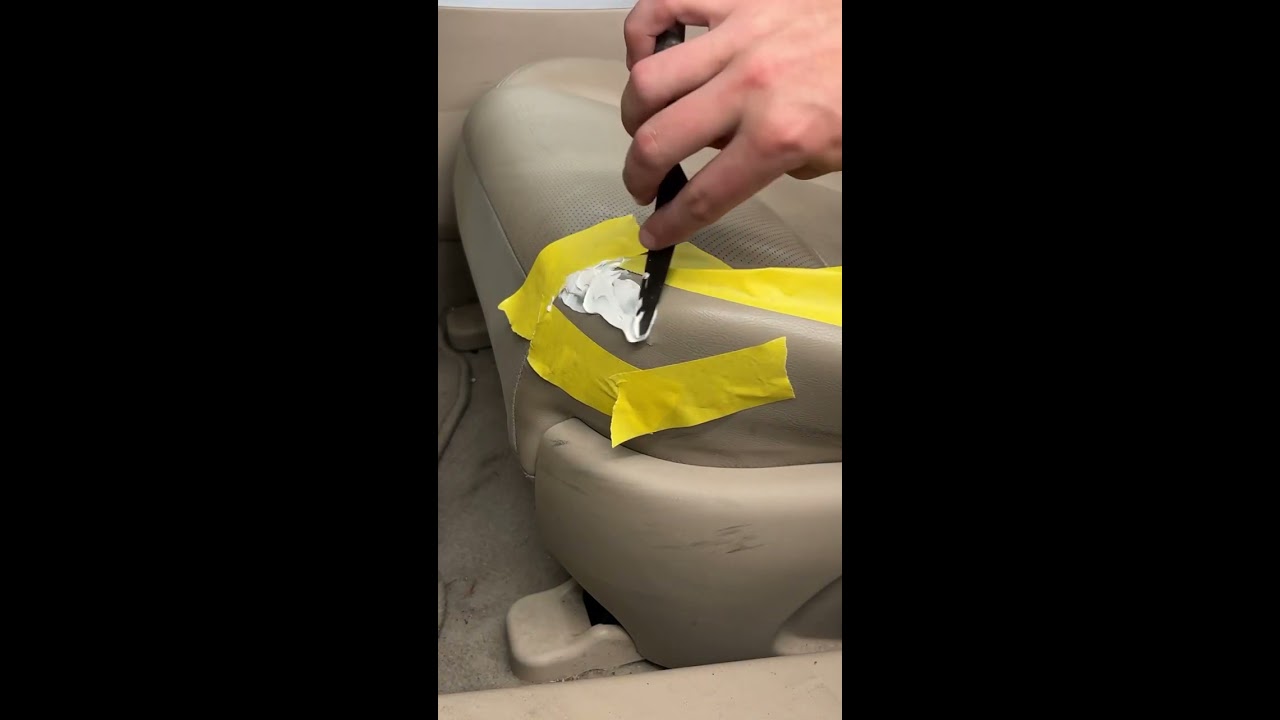 CRAZY Leather Repair On Ripped Seat YOU WONT BELIEVE THE BEFORE AND AFTER Shocking