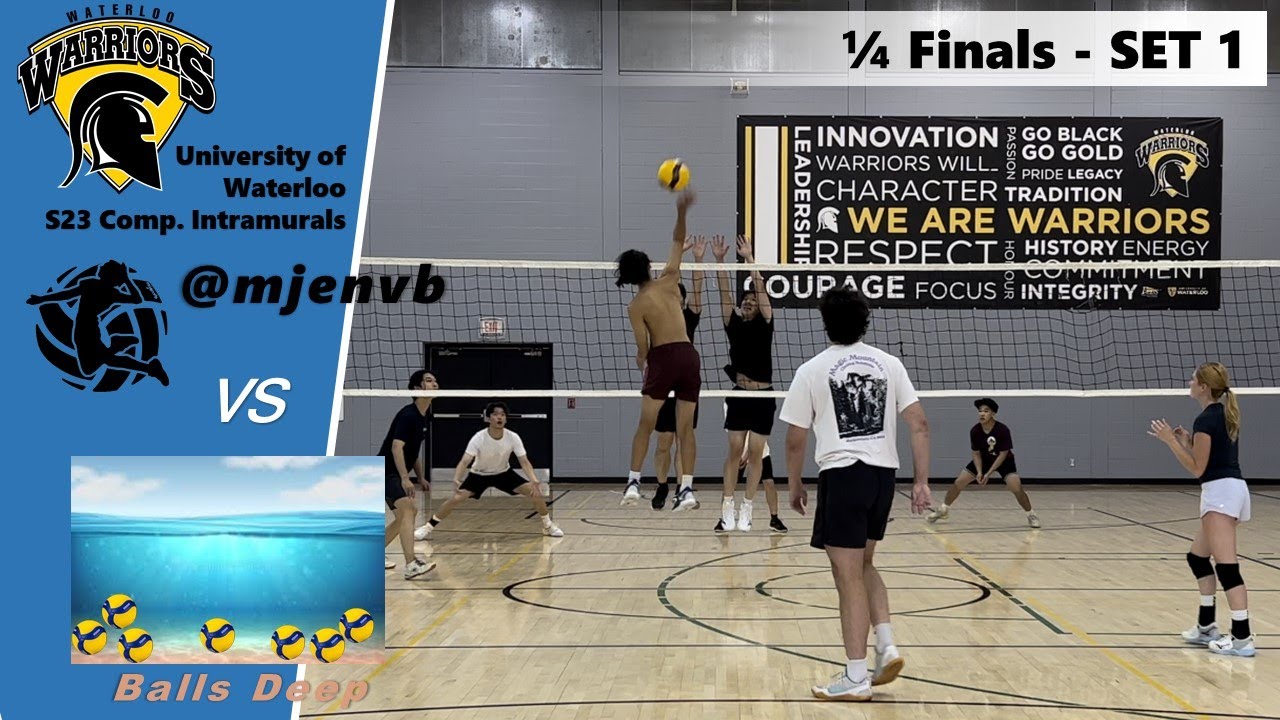UW Intramurals S23 1/4 Finals mjenvb vs. Balls Deep Set 1 YouTube