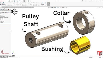 Pulley Shaft, Collar, Bushing SolidWorks Tutorial 2025! Exercise 149