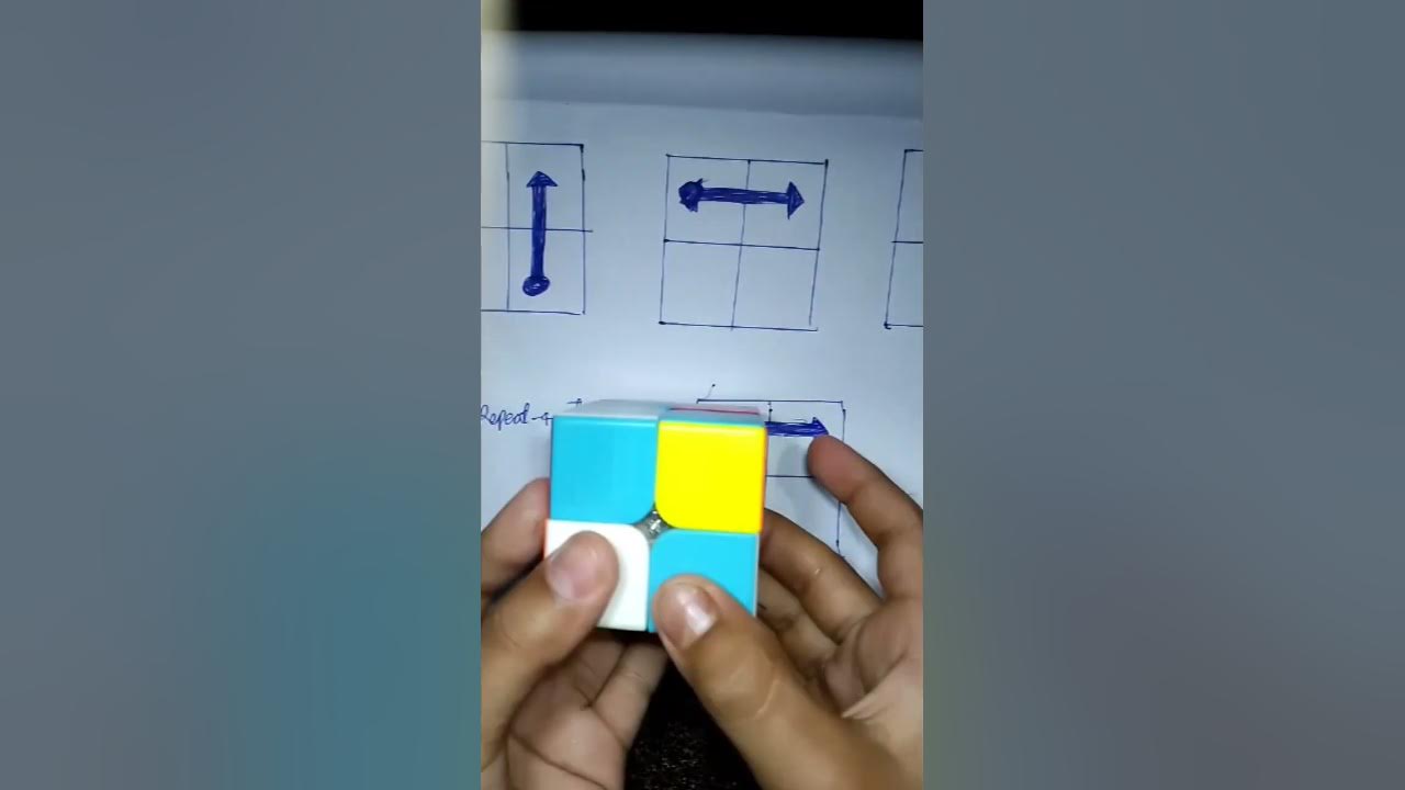 😱2/2 Rubik's cube solve 4 steps#short