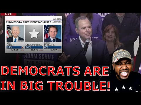 WOKE PROTESTORS SHUTDOWN Adam Schiff Rally As Democrats Vote Uncommitted Over Biden On Super Tuesday