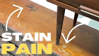 Restoring Mid Century Furniture dealing with water stains / MAKING INK PAINTINGS for staging