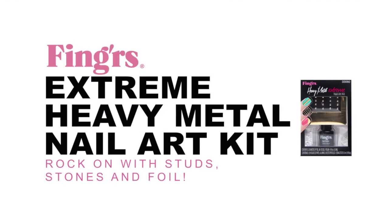Fing'rs Heart2Art: How To - Extreme Heavy Metal Nail Art Kit