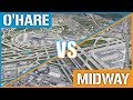 Ohare vs midway  chicagos international airports compared