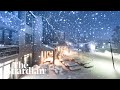 Wild weather in Victoria dumps snow snaps Frankston Pier near Melbourne