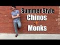Men's Summer Style | How To Wear Double Monks & Chinos 4 Ways For Summer