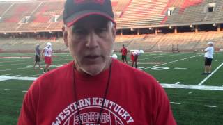 WKU FB Secondary Coach Mike Cassity Press Conference 8-13-14
