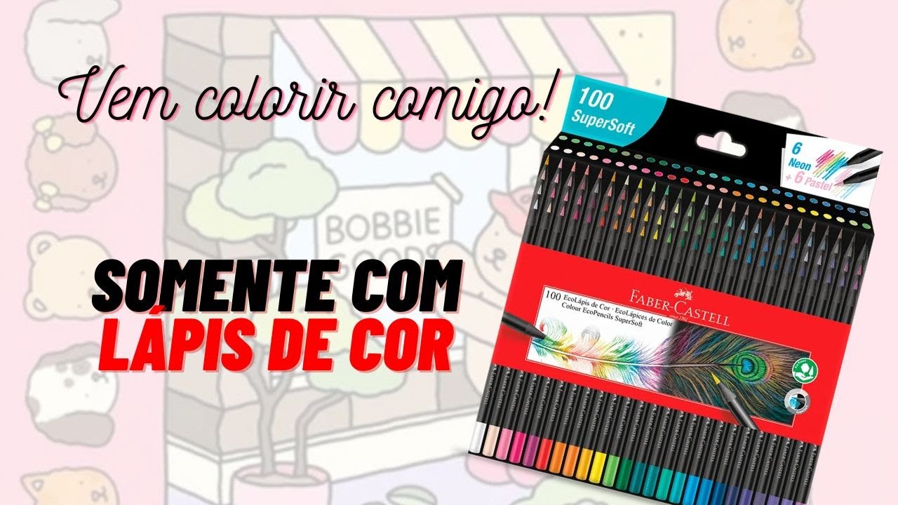 Colorindo Bobbie Goods somente com lápis de cor com Super-Soft da Faber Castell