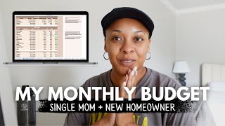 My monthly budget as a single mom \& homeowner | September 2023