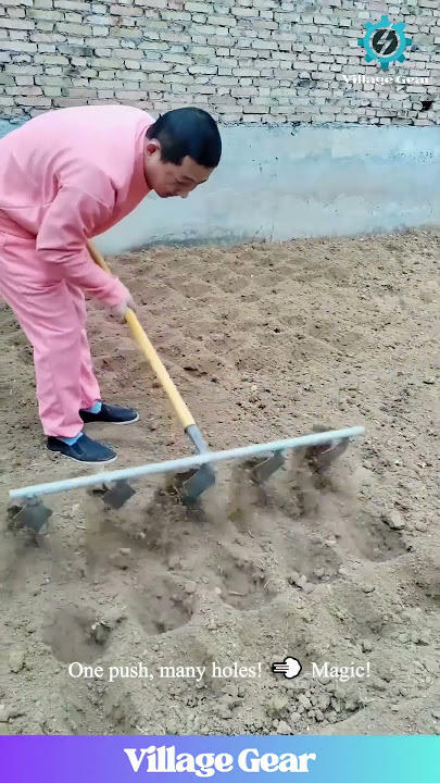 This Multi-Hoe Thingy is a Gardening GAME CHANGER! 🤩 Hole Lotta Fun! 😂 #gardeninghacks #diy #tool