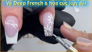 Cách Thả Bột Dọc - Vẽ French Và Hoa Cúc Cực Dễ Christine Lam