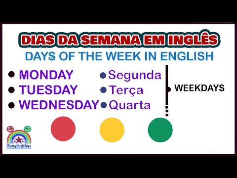 Dias da semana em inglês - Days of the week - Toda Matéria