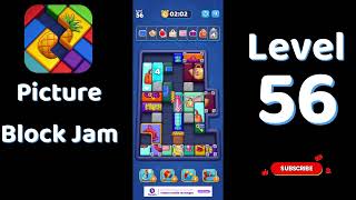 Picture Block Jam Level 56 Walkthrough 🧩🎮 | Puzzle Gameplay & Solution | Solutionguruji