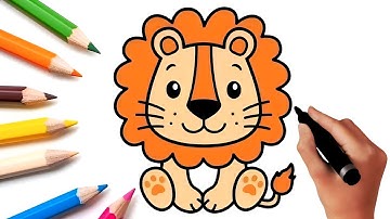 How to Draw a Lion Easy Step by Step | Lion Drawing | Tutorial