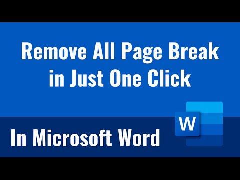 How to remove all page break in Just One Click | Quickly Remove All Page Breaks in Word [2024]