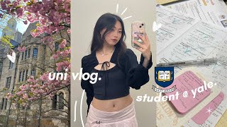 uni diaries @ yale 🌷‧₊˚🎧⊹ productive study vlog, kpop dance show, yummy food