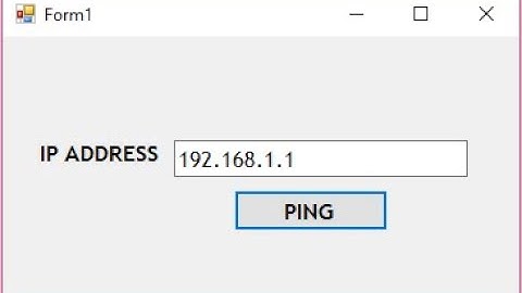 How to Ping IP Address in C#