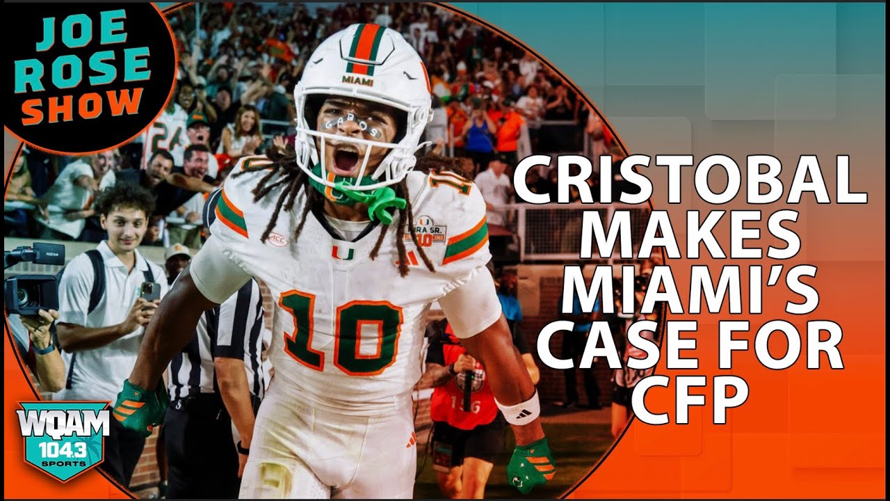 Mario Cristobal Lays Out Miami’s Playoff Resume - YouTube