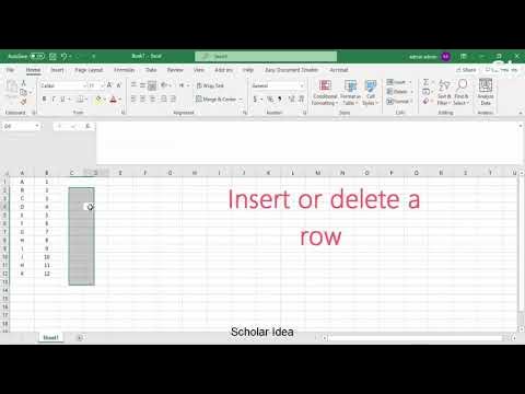 How to Insert or delete rows and columns in Excel? - YouTube